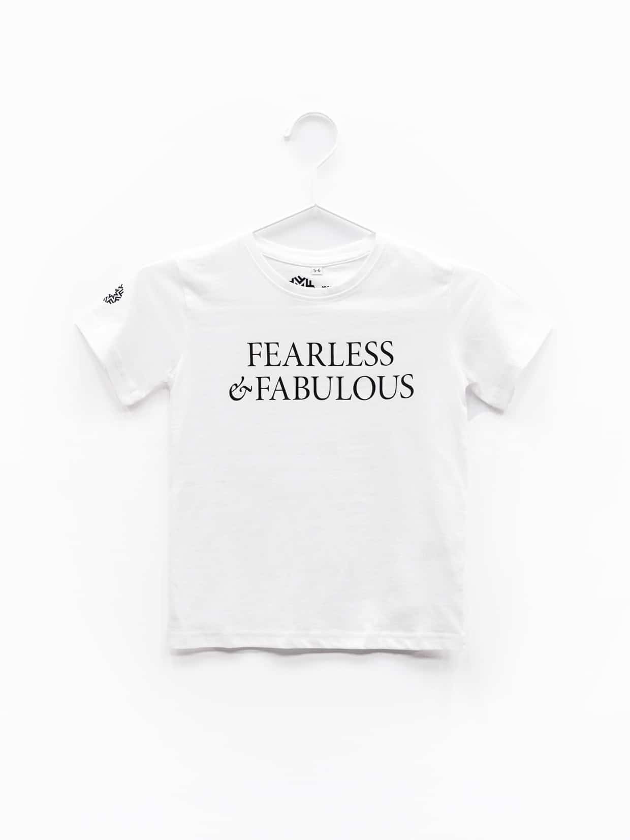 Kids T-shirt Fearless and Fabulous