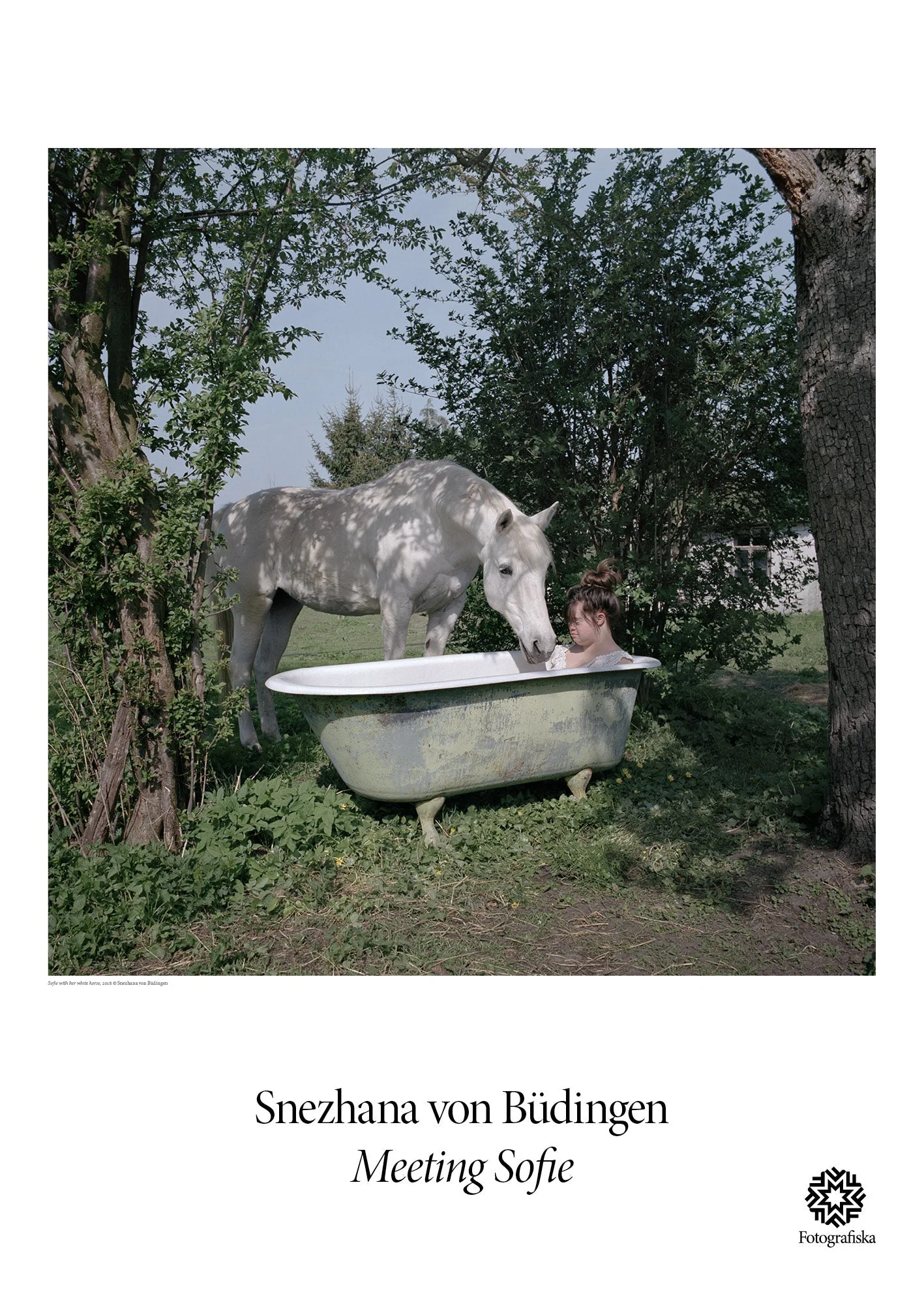 Poster Snezhana Von Büdingen, Sofie with her white horse, #6797