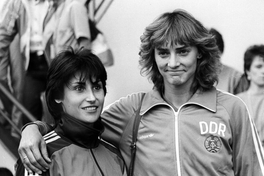 Galina Tsistjakova ja Heike Dreclher 1986